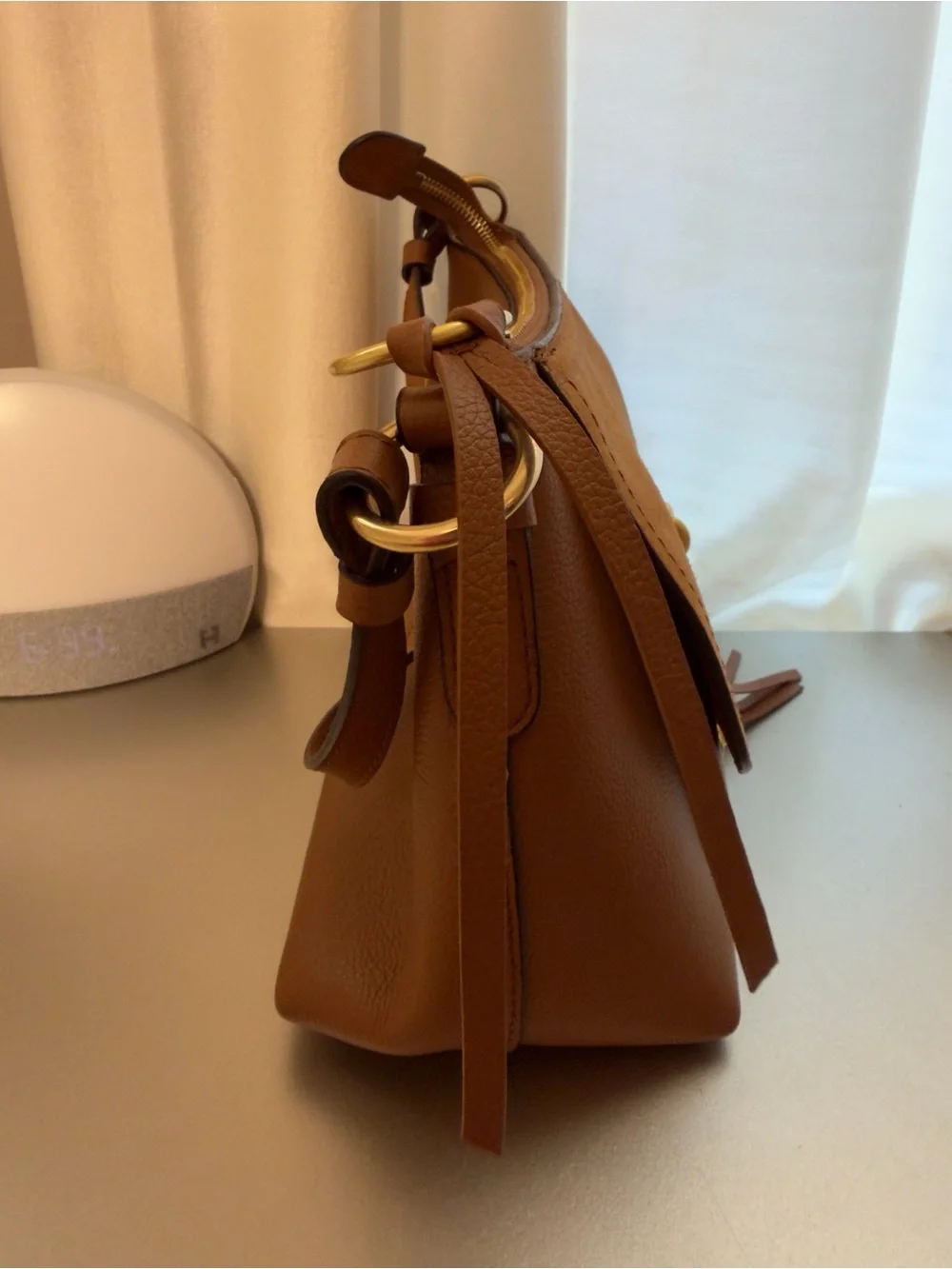 See by Chloe Brown Leather Crossbody Bag with Ring Tassel - Picture 5 of 11